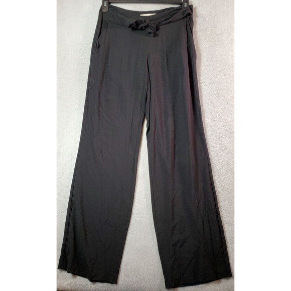 Michael Kors Pants Womens Size 4 Black 100% Viscose‎ Slash Pockets Drawstring - Picture 1 of 14